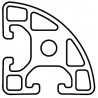 10-043 Perfil de aluminio 40x40 radio