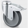 21-122 Rueda 5" ojillo con freno, giratoria