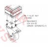 21-132 Rueda 5" giratoria con freno, montaje placa